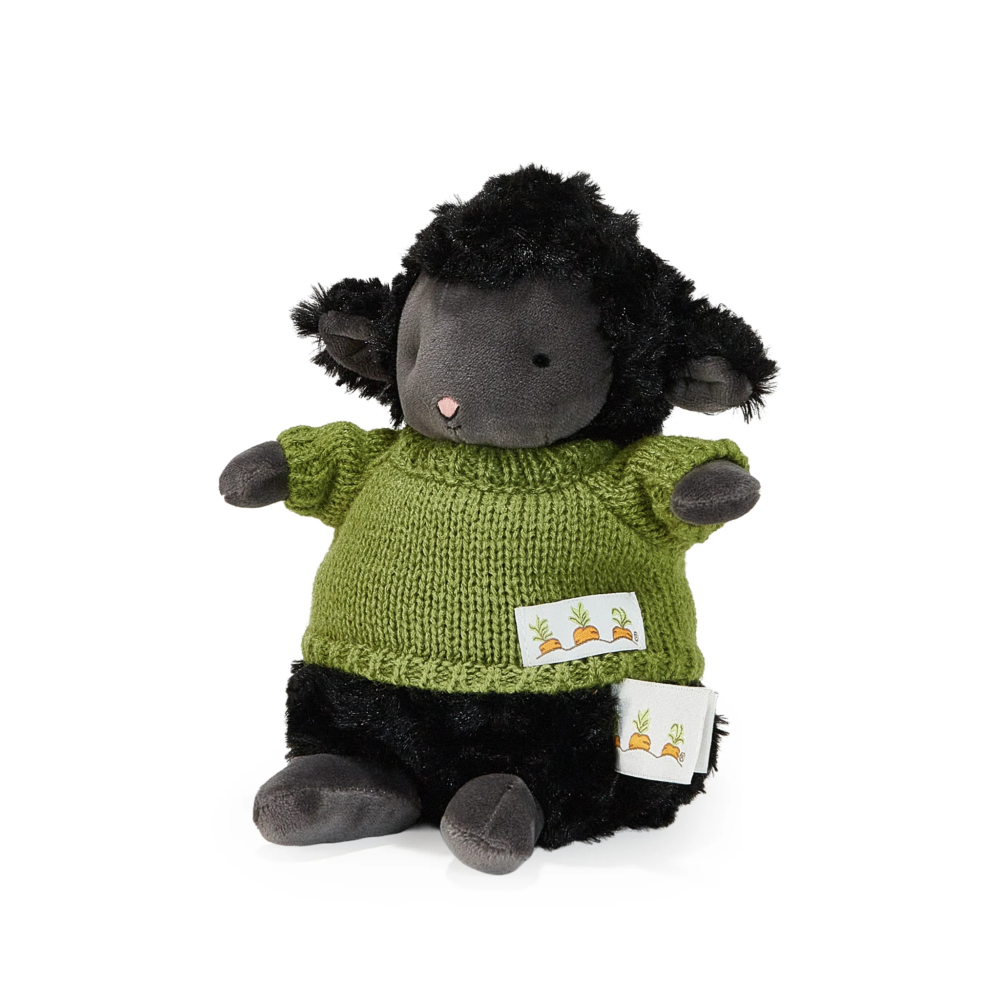 Wee Kiddo the Lamb with Green Sweater- Black - Image 3