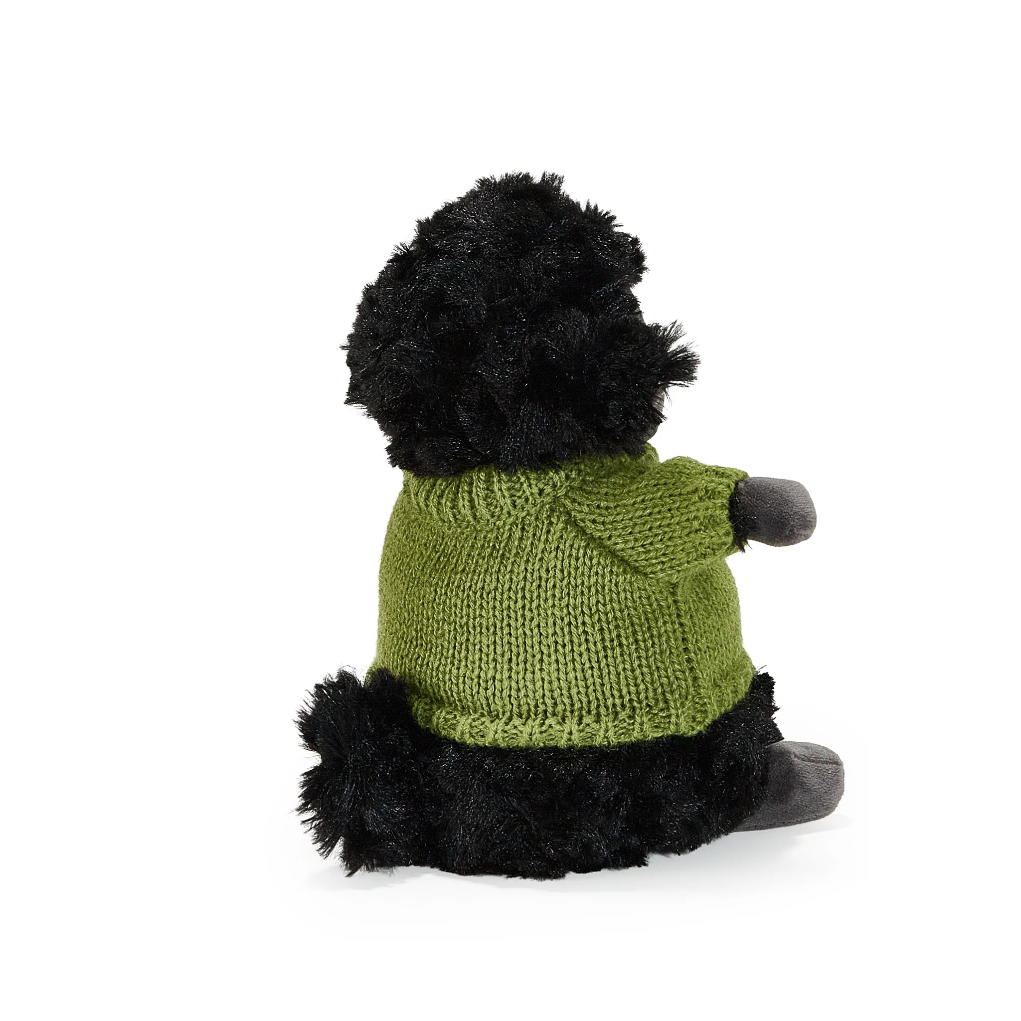 Wee Kiddo the Lamb with Green Sweater- Black - Image 4