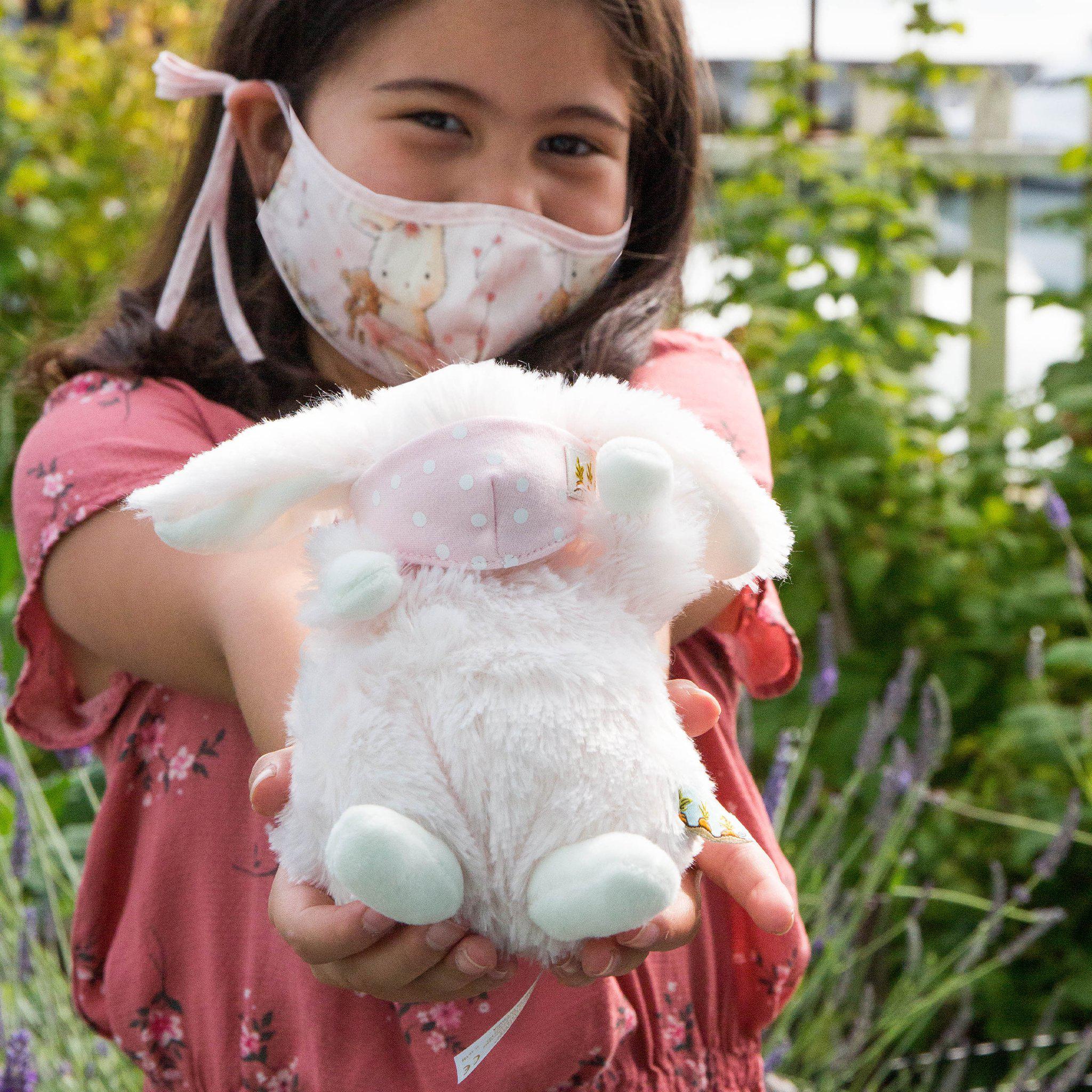 RETIRED - Wee Petal Bunny with Face Mask - Image 2