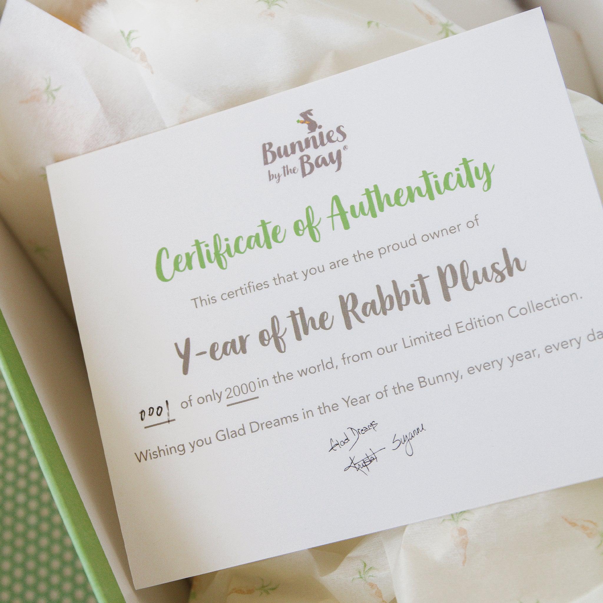 RETIRED - Year of the Rabbit Bunny - Limited Edition Plush - Image 4
